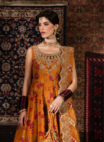 Kanwal Malik Wedding Edition 2026 orange rust frawk