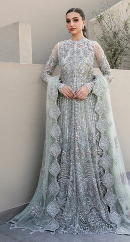 EPOQUE Bridal Couture Hit Code CHARTREUSE Sky Aqua Maxi