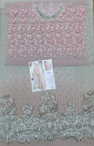 MariaB Luxury Chiffon Hit Code Two Tone 3d Flower