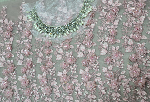 MariaB Luxury Chiffon Hit Code Two Tone 3d Flower