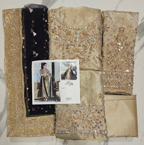 Haris Shakeel Bridal Wedding Edition 2026 Hit Code Zari Masoori Gold