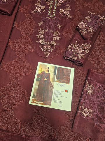 MariaB Luxury Chiffon 2026 Hit Code Maroon