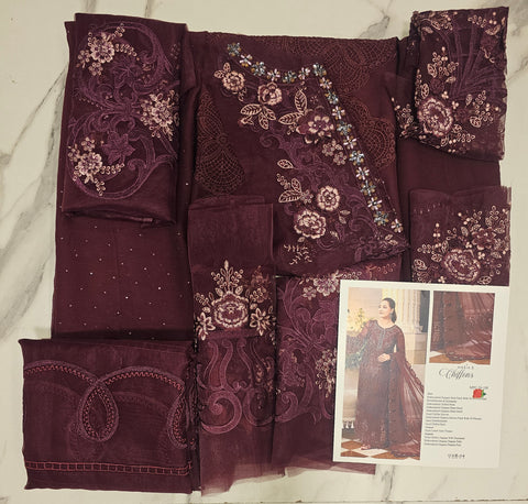 MariaB Luxury Chiffon 2026 Hit Code Maroon