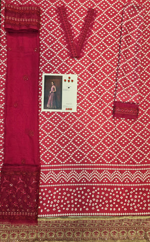 Faiza Saqlain Chunri Print Silk Frawk