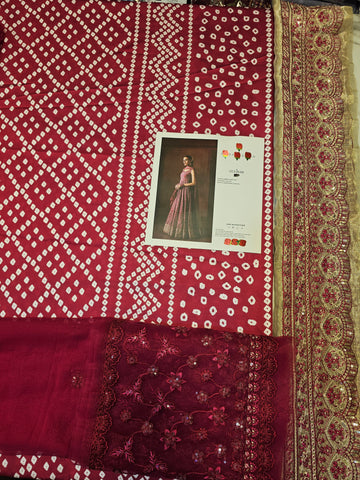 Faiza Saqlain Chunri Print Silk Frawk