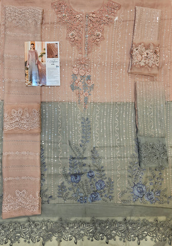 MariaB Luxury Chiffon 2026 Hit Code pink Grey Tye dye two Tone