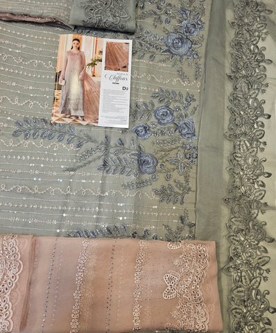 MariaB Luxury Chiffon 2026 Hit Code pink Grey Tye dye two Tone
