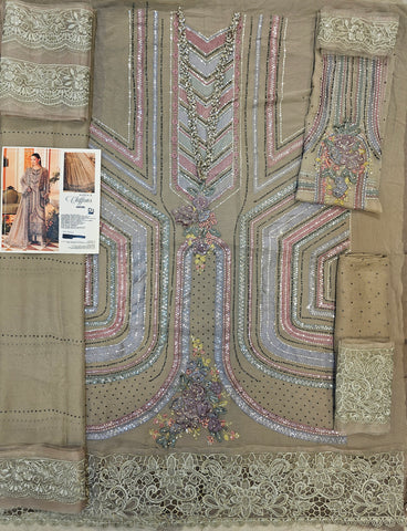MariaB Luxury Chiffon 2026 Mouse Grey Syroski 3D Flower