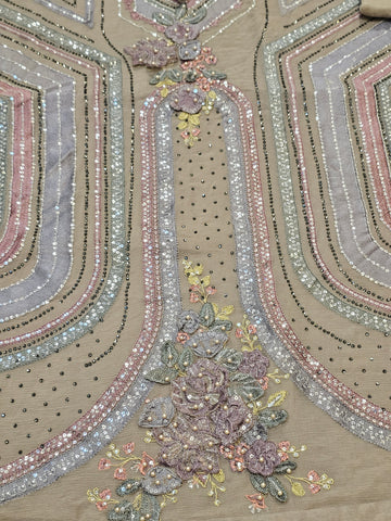 MariaB Luxury Chiffon 2026 Mouse Grey Syroski 3D Flower
