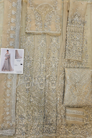 Mariab Bridal Couture Shadmani 2026 pearl White Maxi