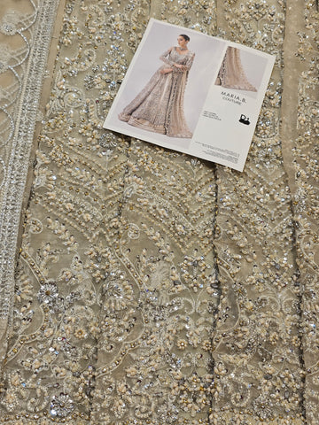 Mariab Bridal Couture Shadmani 2026 pearl White Maxi