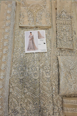 Mariab Bridal Couture Shadmani 2026 pearl White Maxi