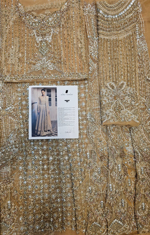 Saira Shakira Bridal Couture 2026 peachy Gold Maxi