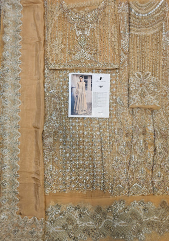 Saira Shakira Bridal Couture 2026 peachy Gold Maxi