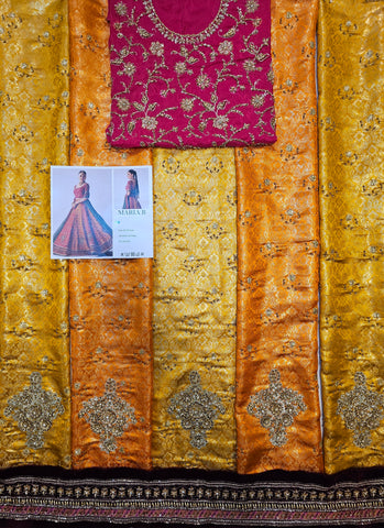 MariaB Bridal Couture Shadmani 2026 Atlas Jamawar Matajan Maxi