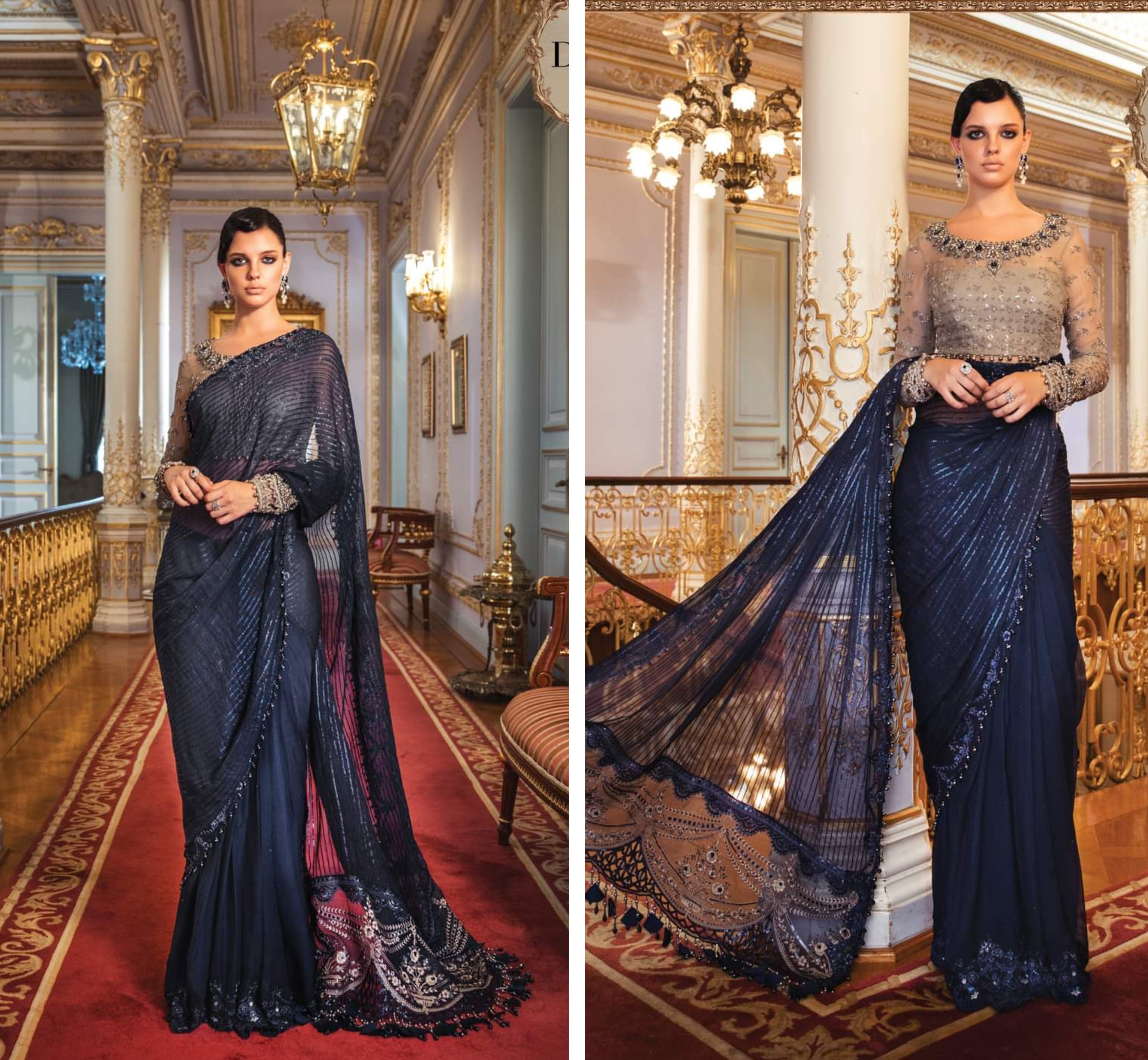MariaB Wedding Edition Hit Code Chiffon Saree