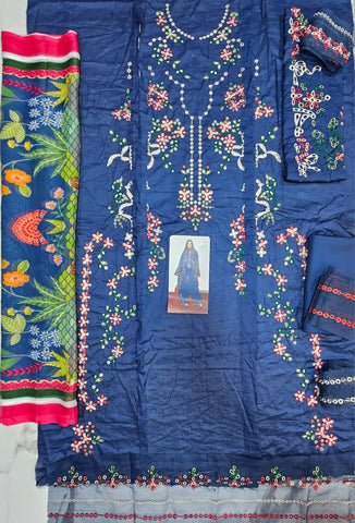 Jugnu by Hussain Rehar 2026 Hit Code Blue Silk Dupata