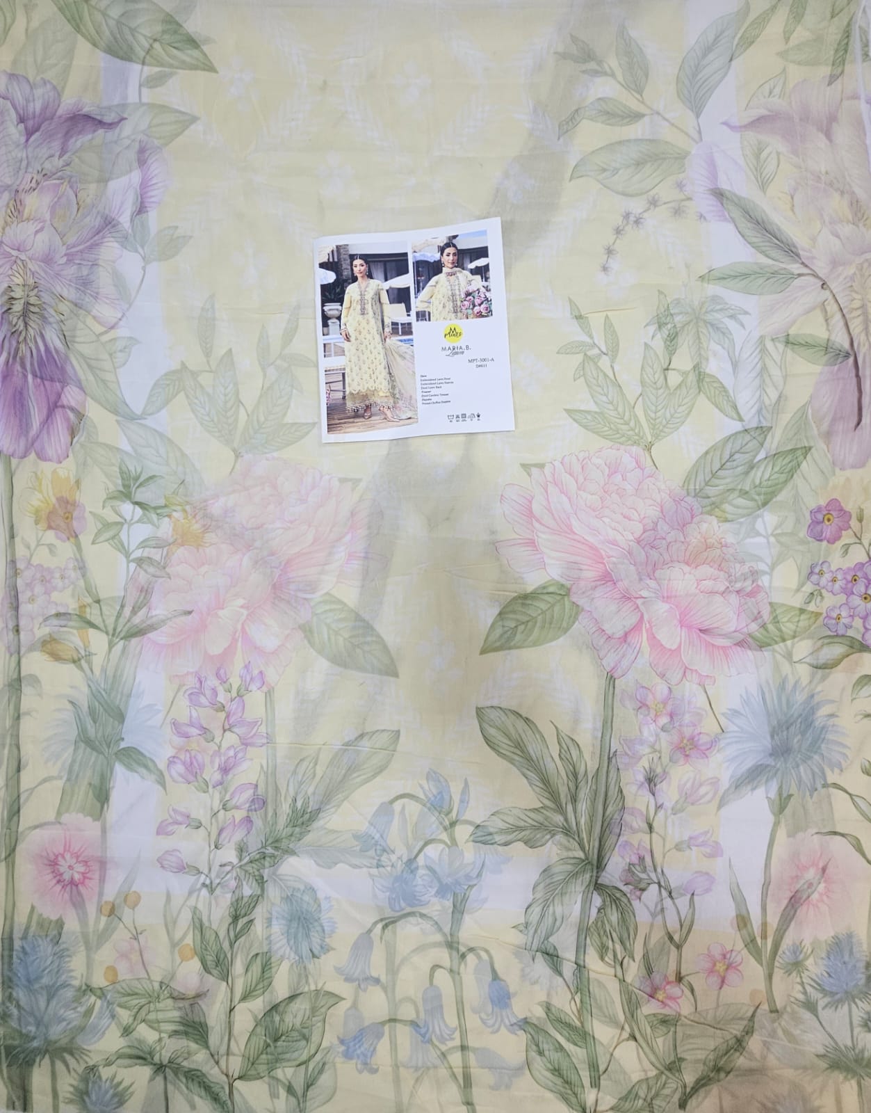 MariaB Mprints Lawn 2026 Eid ul azha Hit Code 1A Yellow