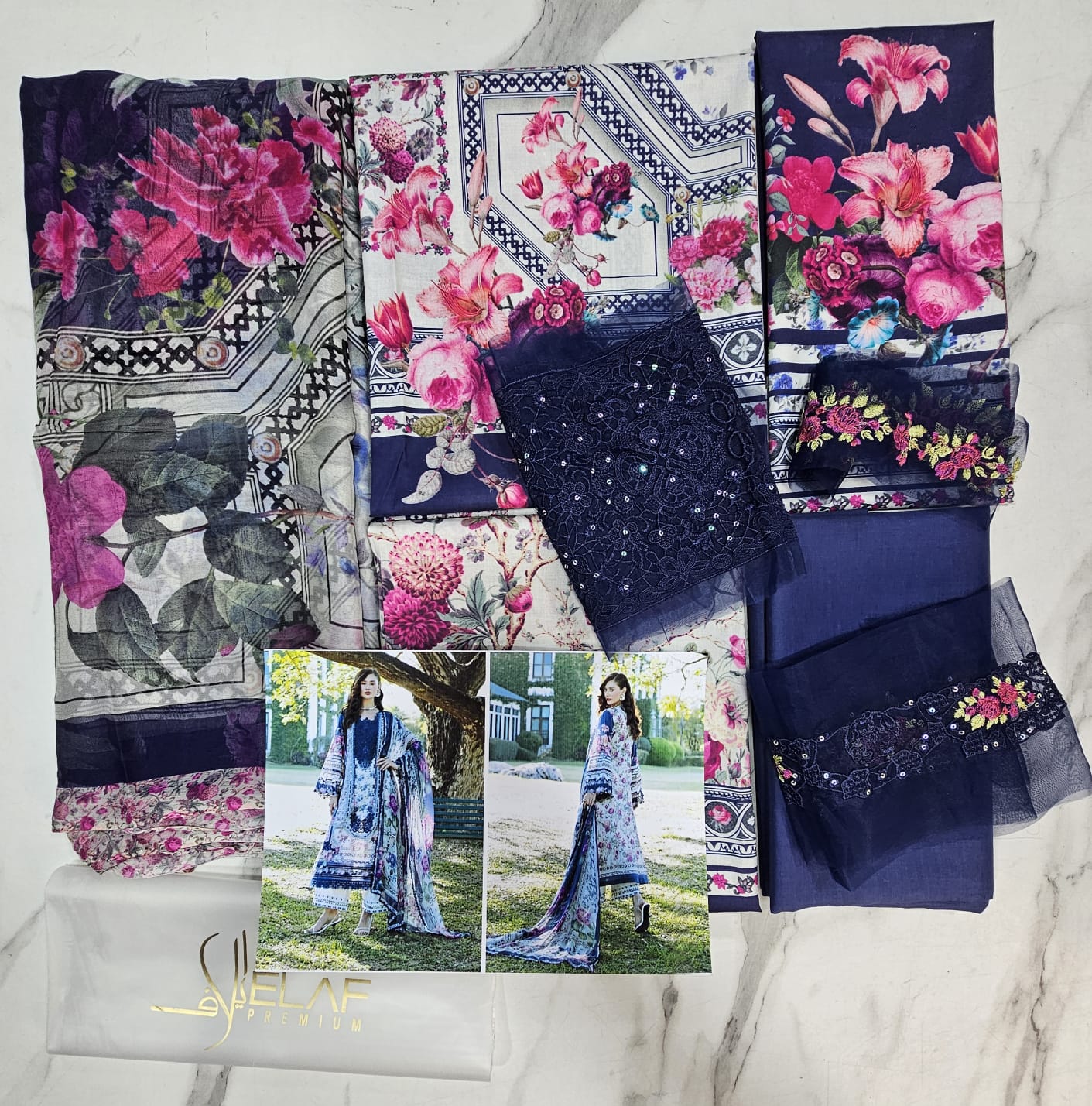 Elaf Luxury Lawn Embroidered prints 2026 Hit Code