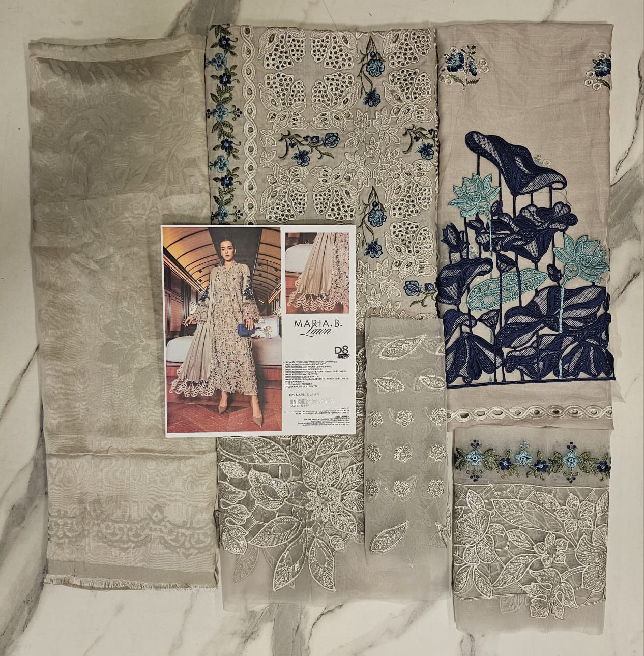 Mariab Luxury Lawn 2026 Eid ul Azha Hit Code D8