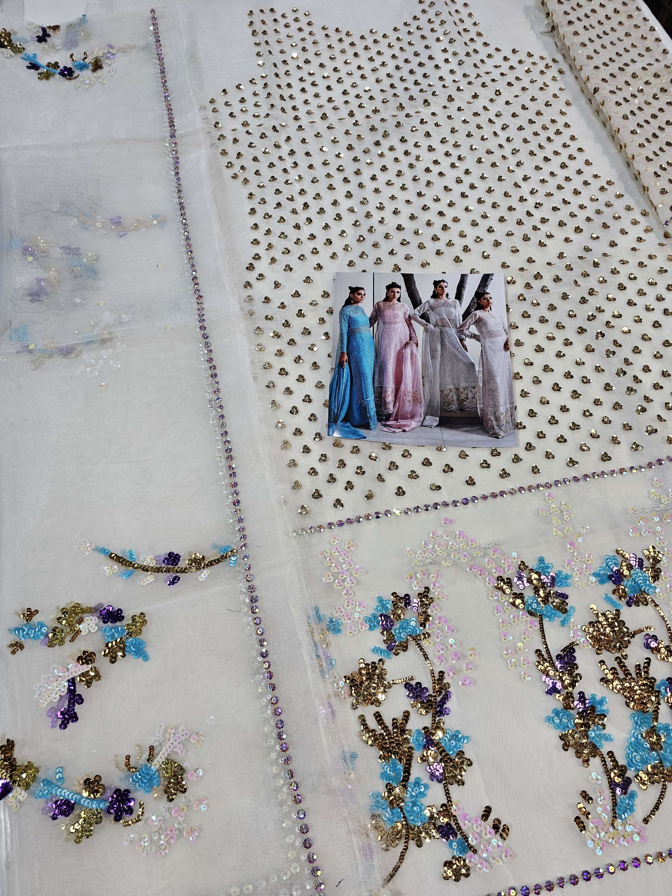 Muse Luxe Bridal Party Wear Ada Work 2024 ( Pearl White Colour)
