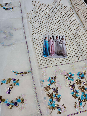 Muse Luxe Bridal Party Wear Ada Work 2024 ( Pearl White Colour)