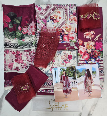 Elaf Luxury Lawn Embroidered prints 2026 Hit Code