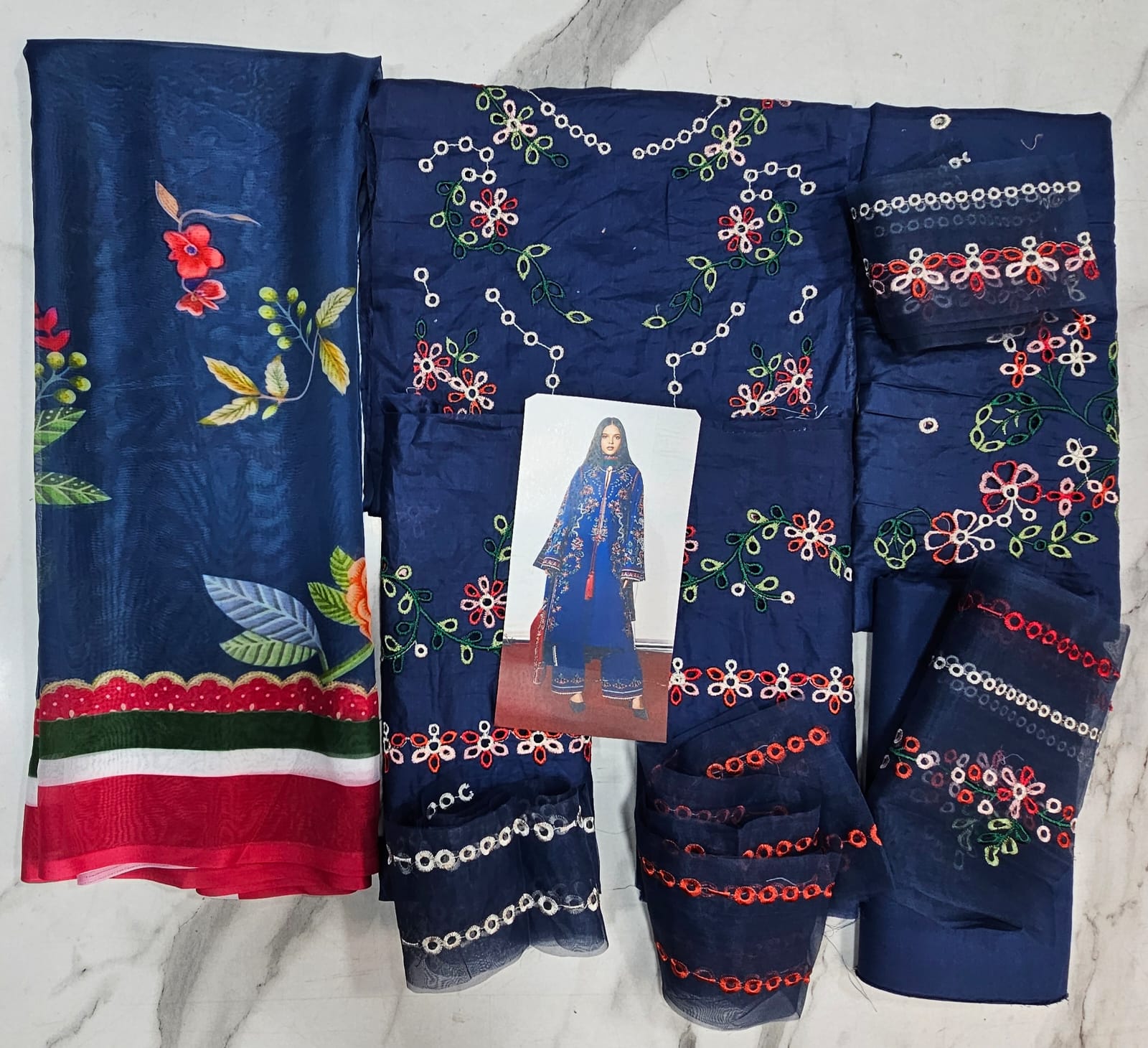 Jugnu by Hussain Rehar 2026 Hit Code Blue Silk Dupata