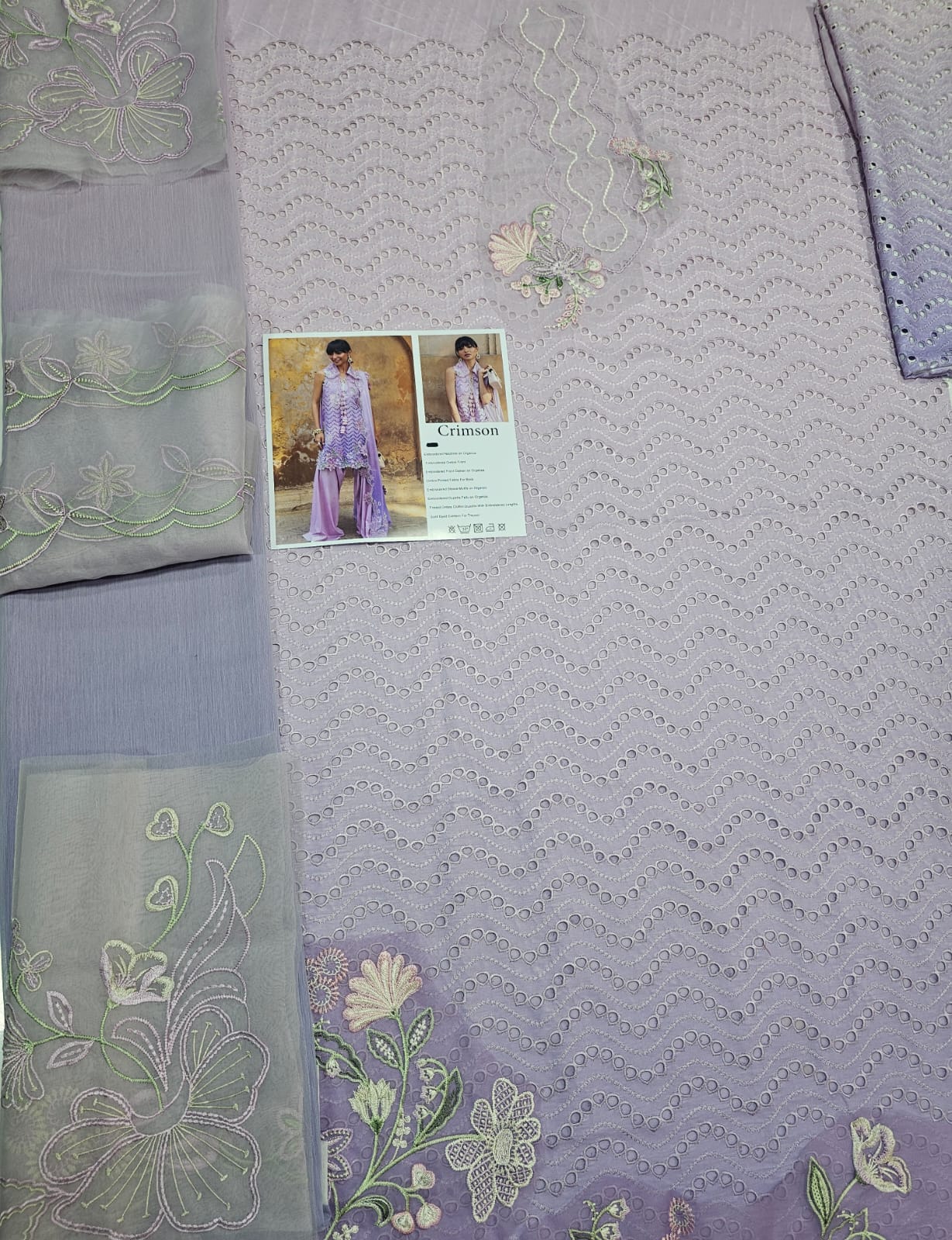 Crimson Luxury Lawn 2026 Hit Code Ombre Love 8-B lylic