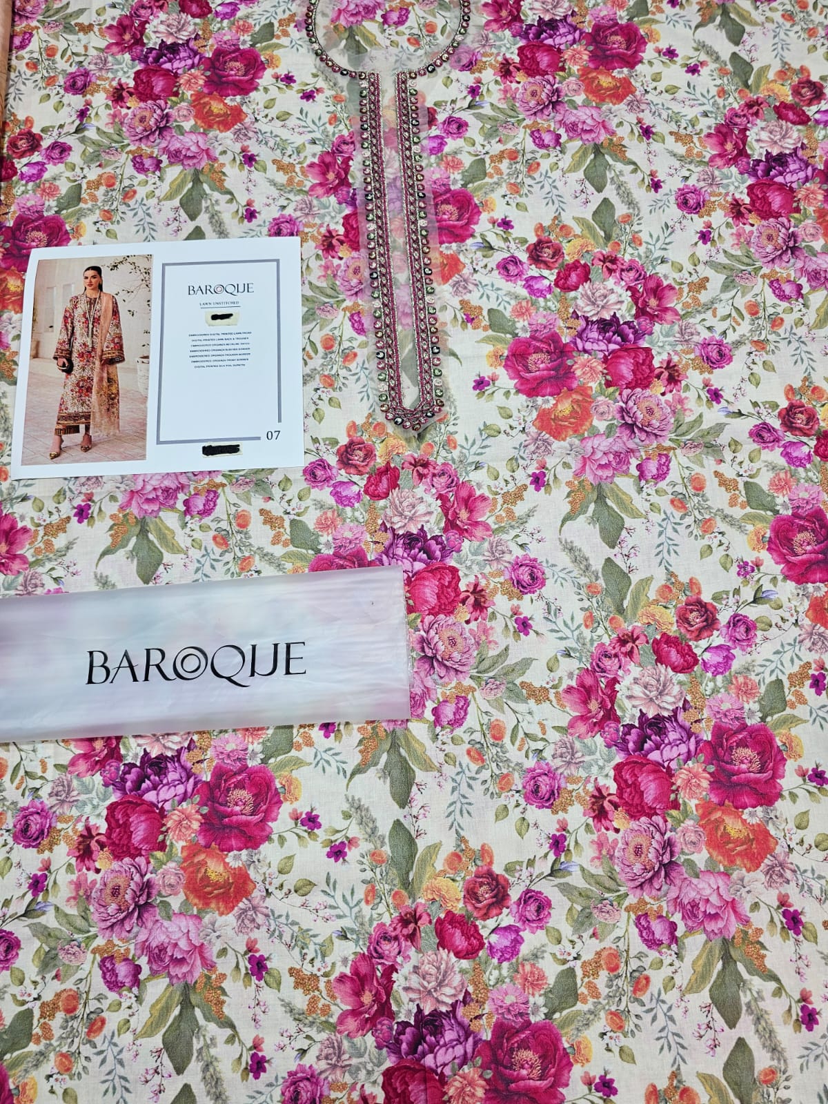 Baroque Embroidered Prints Lawn 2026 hit code