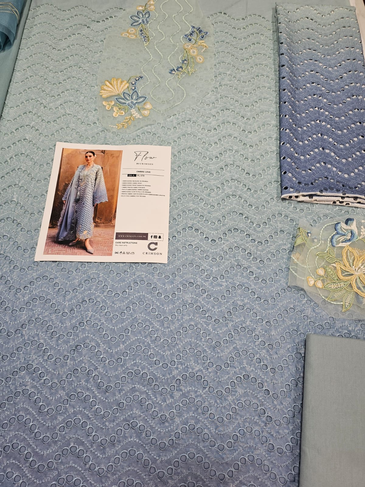 Crimson Luxury Lawn 2026 Hit Code 8-A Ombre Love