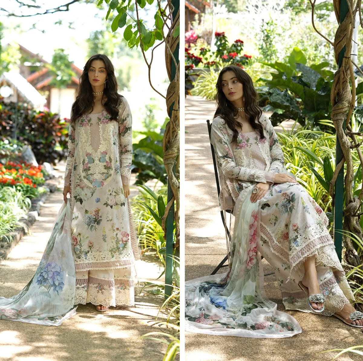 Elaf Signature Premium Embroidered Lawn 2026 babypink