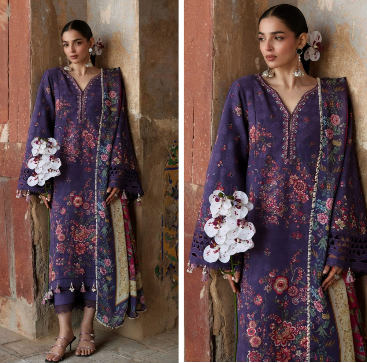 Hussain Rehar Luxury Lawn 2026 eid Ul Azha Hit Code Mor Jamni