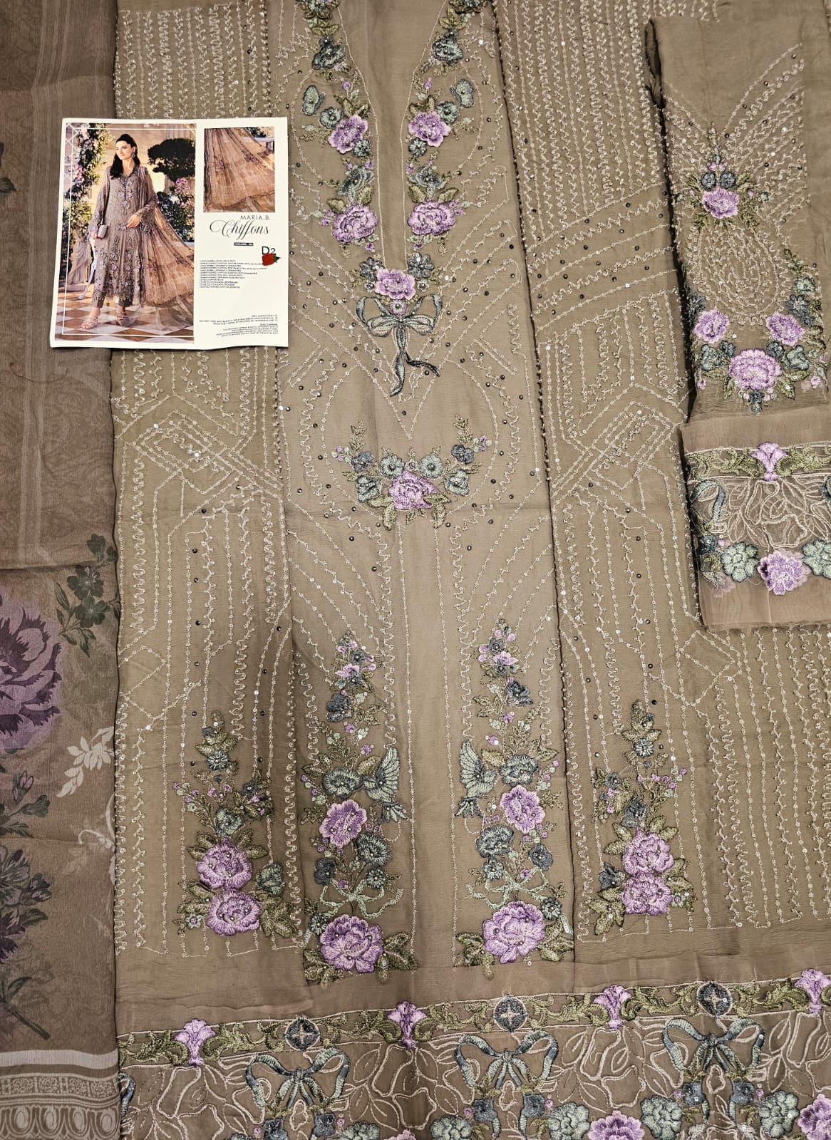 Mariab Luxury Chiffon 2026 Hit Code D2