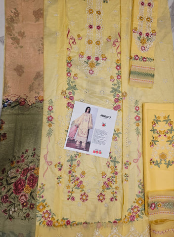Jugnu by Hussain Rehar 2026 Hit Code Jahan Pure Medium Silk Dupata Article