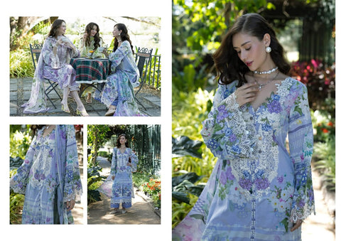 Elaf Signature Premium Embroidered Lawn 2026 moonlight