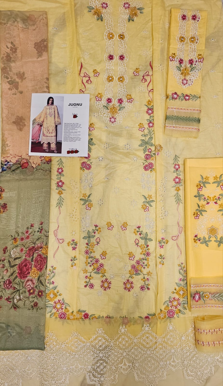 Jugnu by Hussain Rehar 2026 Hit Code Jahan Pure Medium Silk Dupata Article