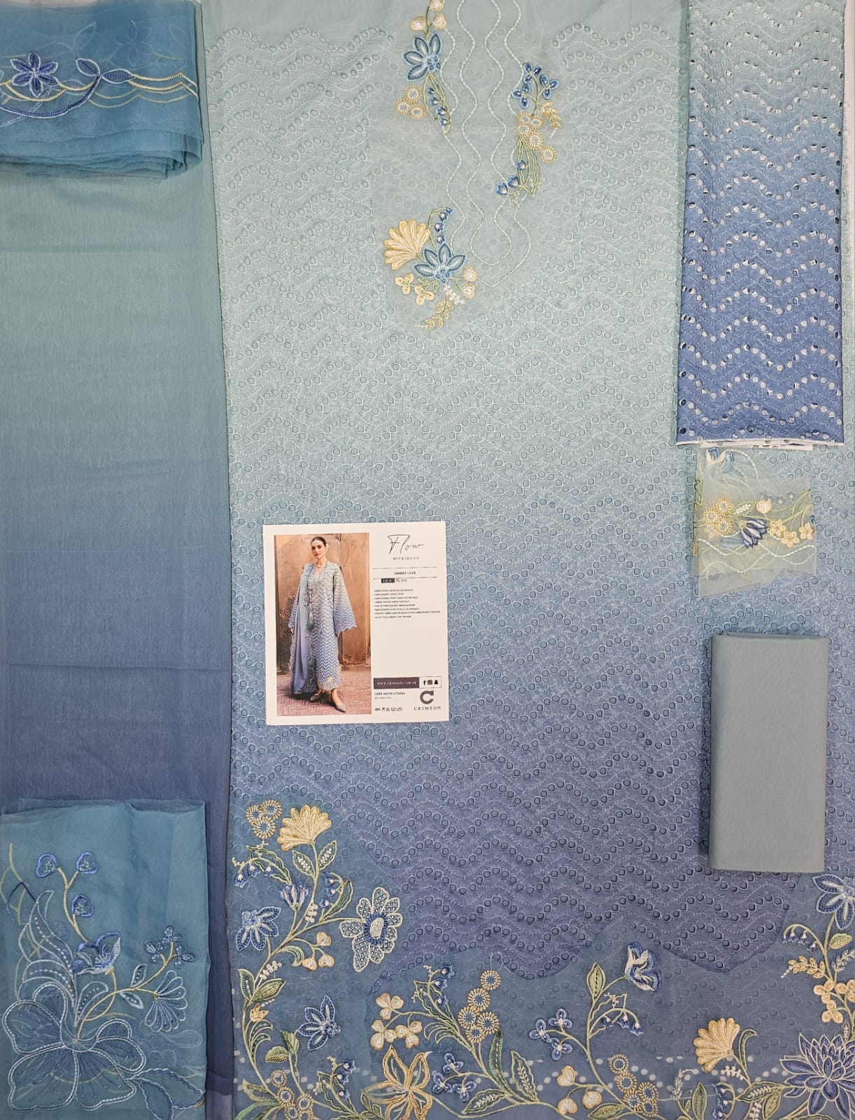 Crimson Luxury Lawn 2026 Hit Code 8-A Ombre Love