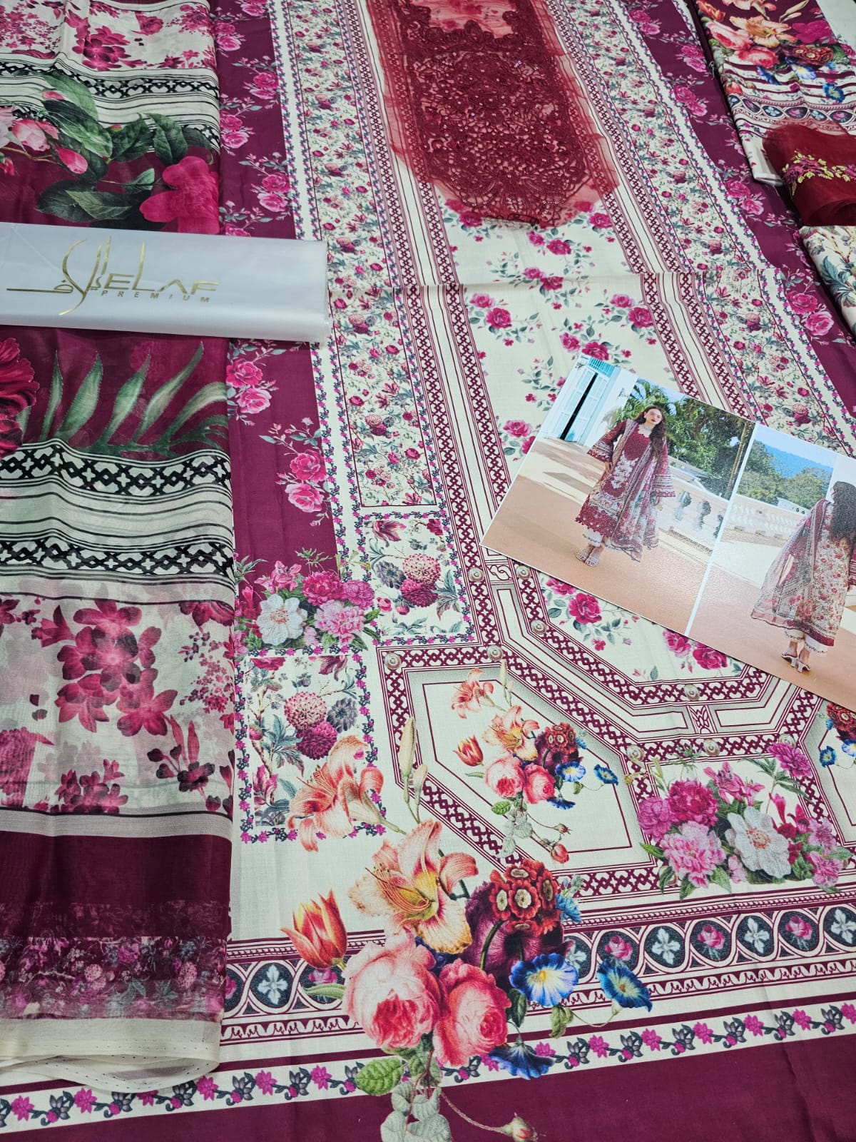 Elaf Luxury Lawn Embroidered prints 2026 Hit Code
