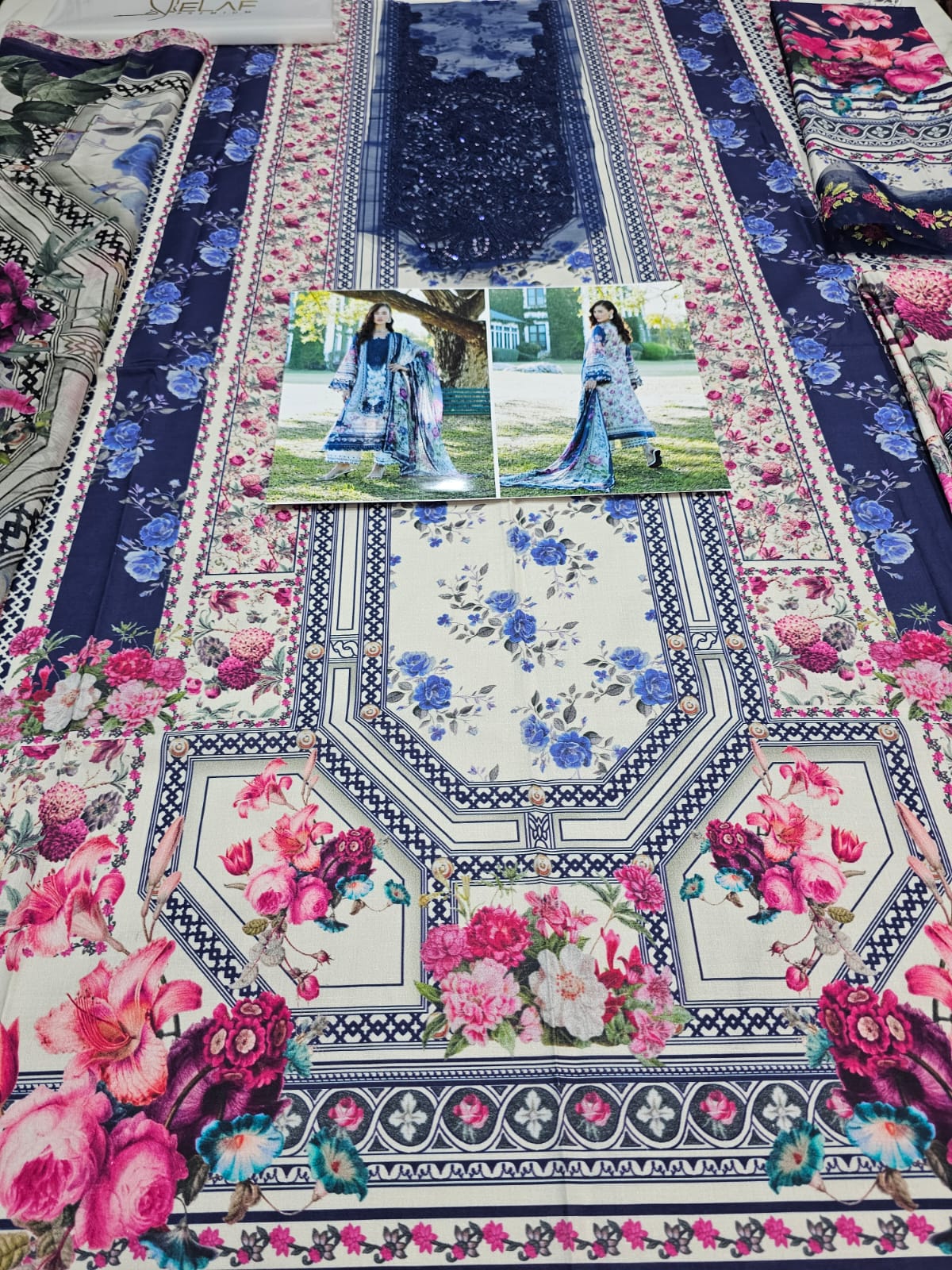 Elaf Luxury Lawn Embroidered prints 2026 Hit Code