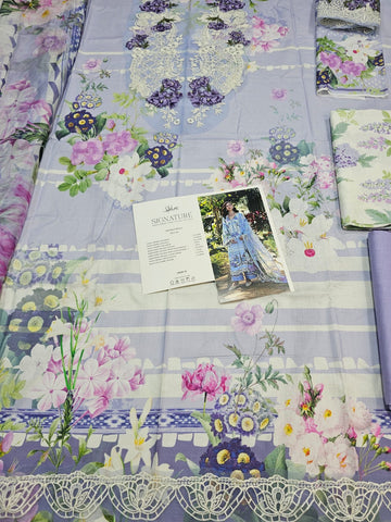Elaf Signature Premium Embroidered Lawn 2026 moonlight