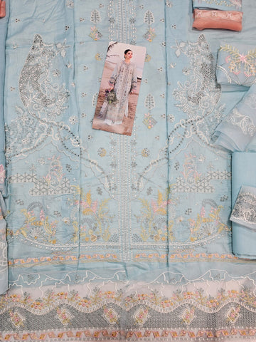 Qalamqar Luxury Lawn 2026 Hit Code Ayra Sky Aqua