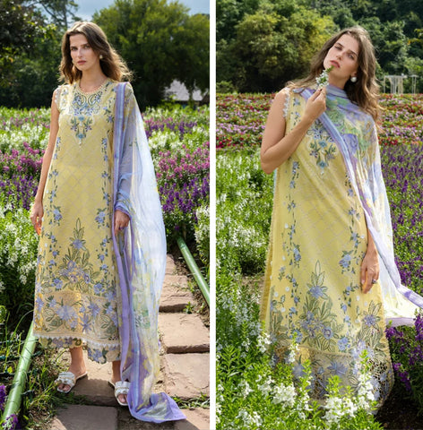 Mushq Luxury Lawn 2026 Hit Code Lime Yellow