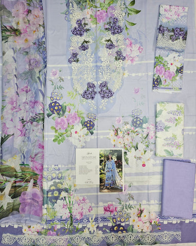 Elaf Signature Premium Embroidered Lawn 2026 moonlight