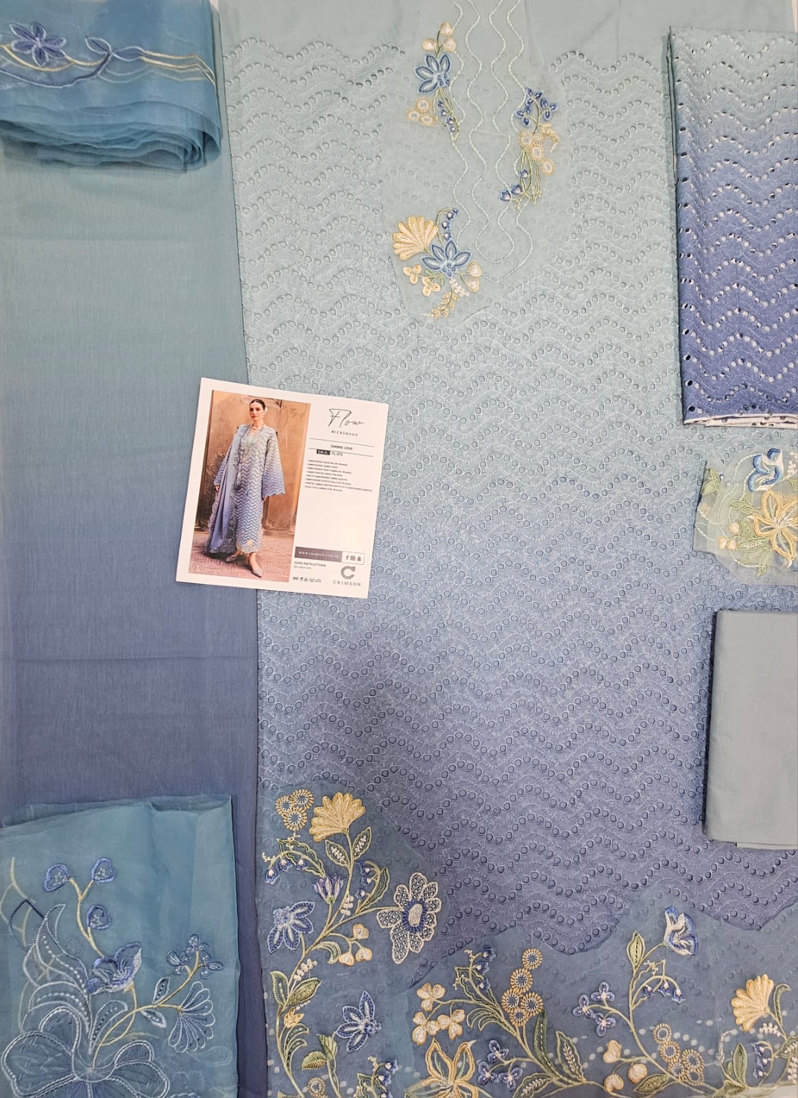 Crimson Luxury Lawn 2026 Hit Code 8-A Ombre Love