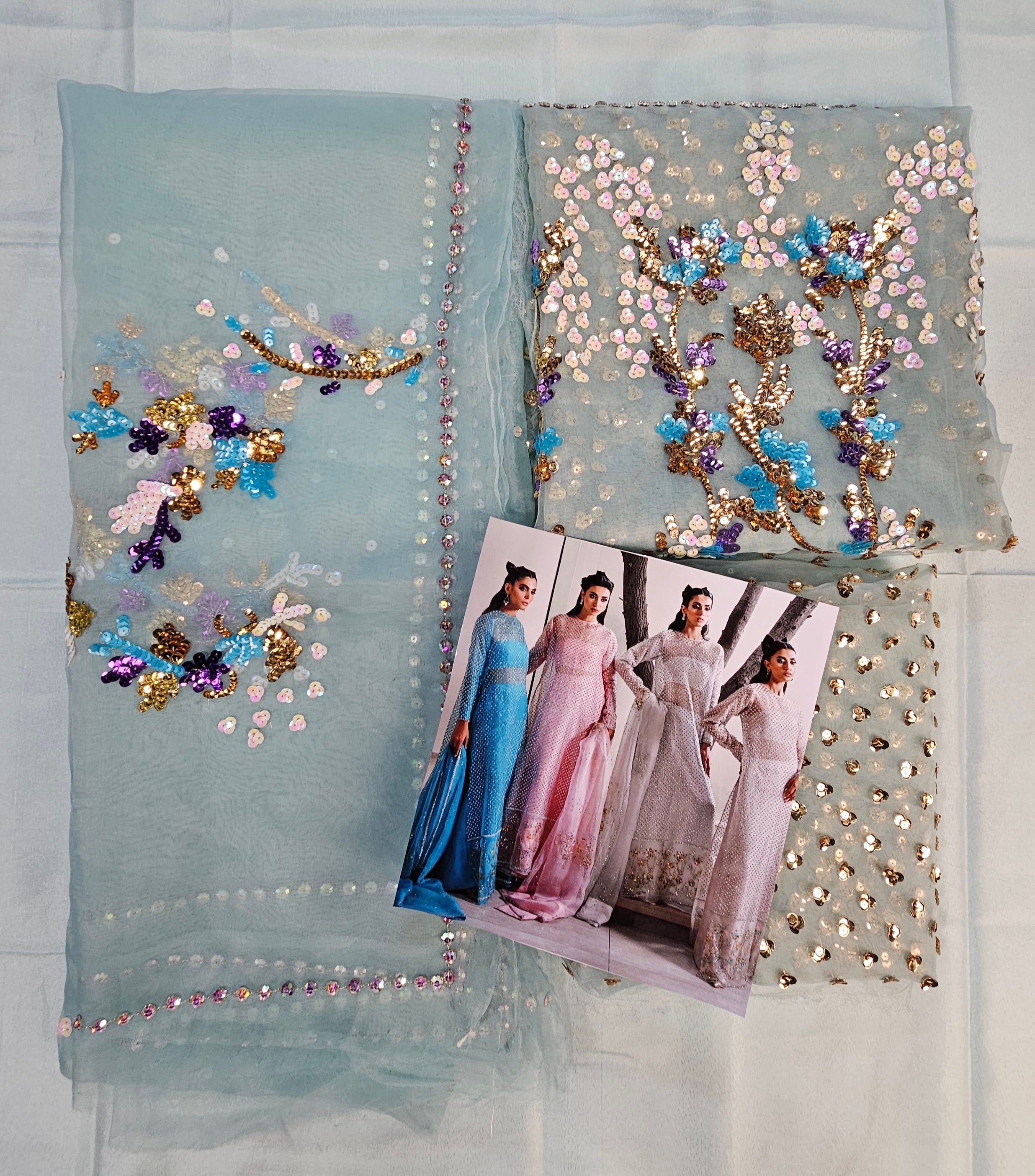 Muse Luxe Bridal Ada Work Party Wear 2024 ( Sky Aqua Colour)