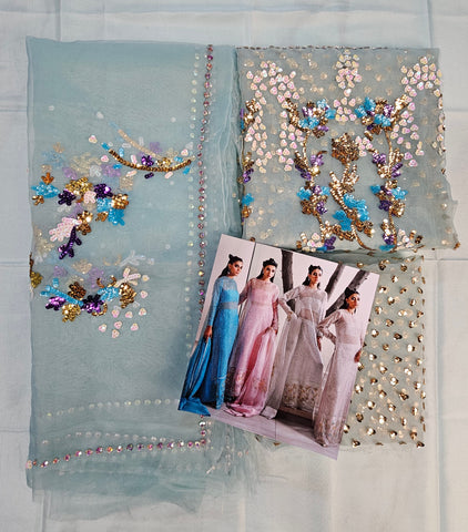 Muse Luxe Bridal Ada Work Party Wear 2024 ( Sky Aqua Colour)