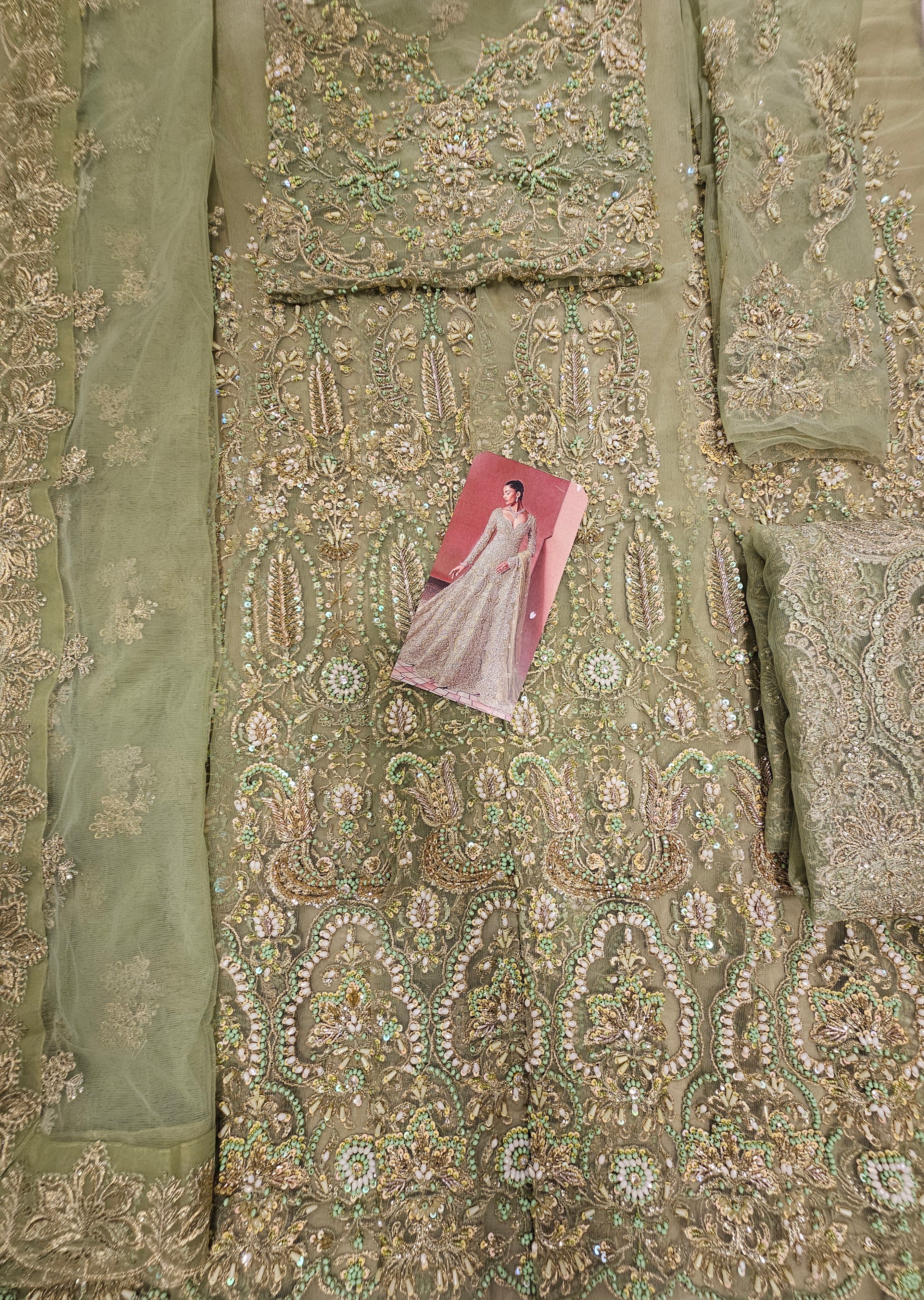 Soraya Bridal Maxi 2025 Ayse Pistachio 4piece