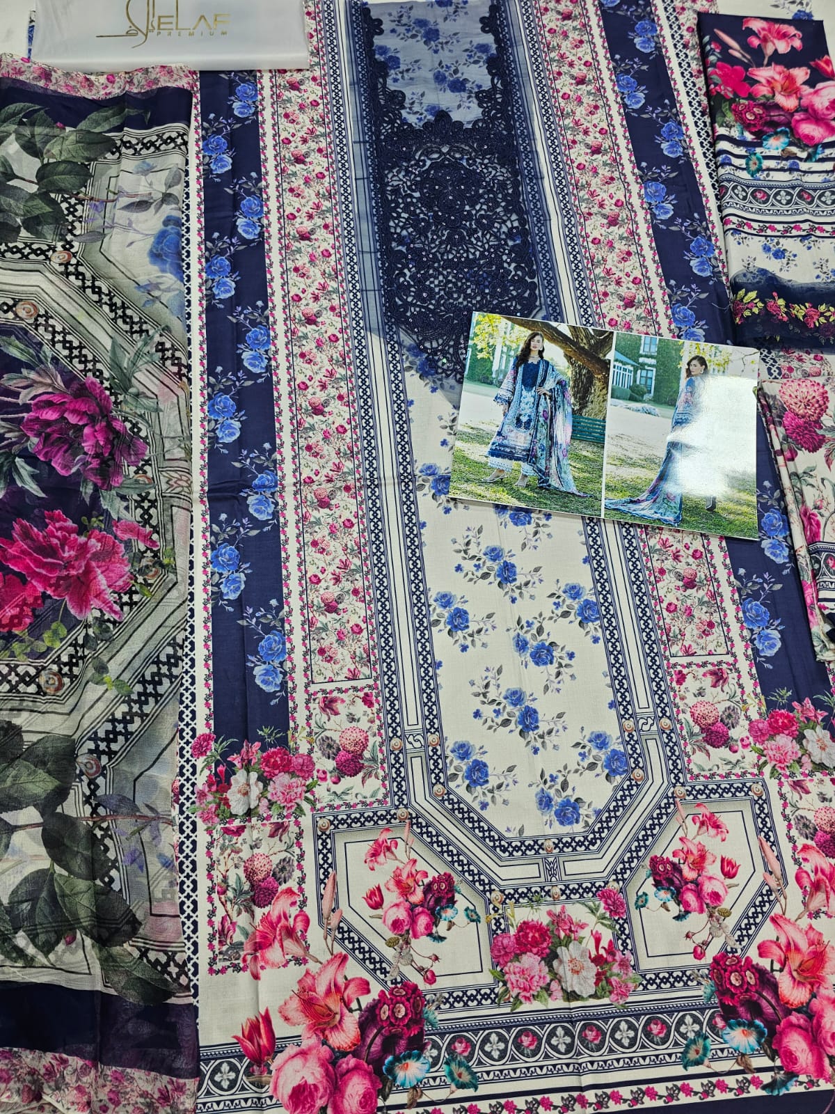 Elaf Luxury Lawn Embroidered prints 2026 Hit Code