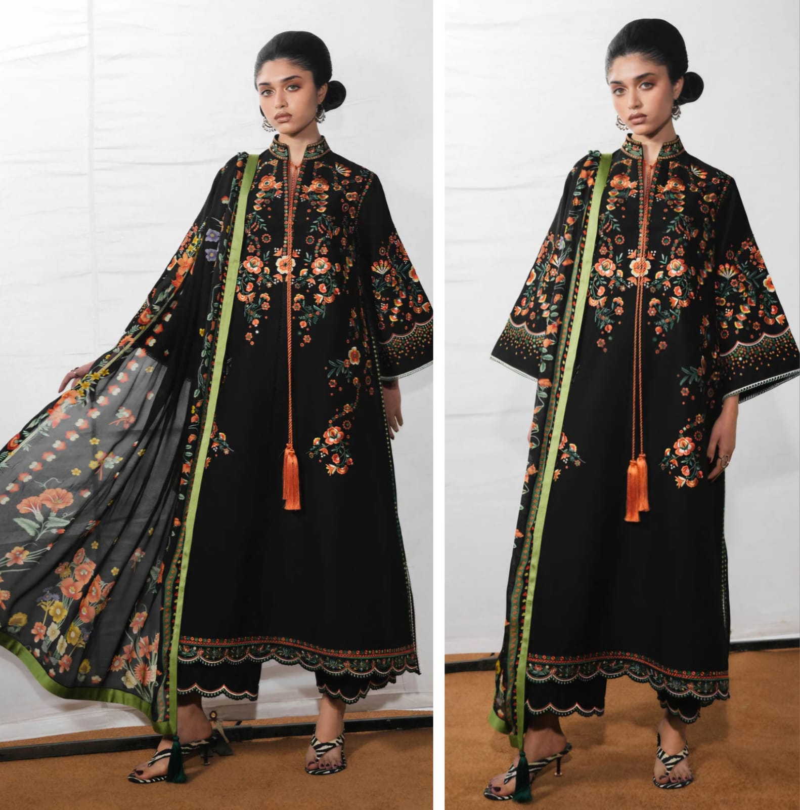 Jugnu by Hussain Rehar 2026 Hit Code Black Silk Dupata Article